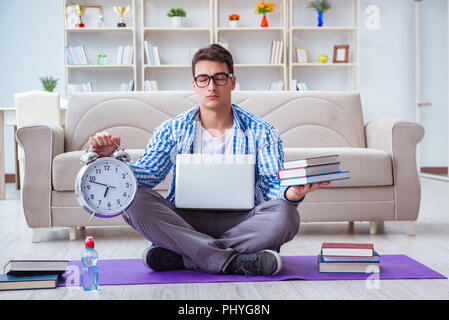 Young student preparing for university exams Stock Photo