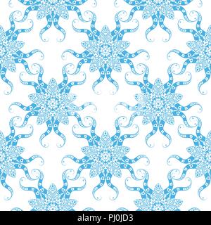 Blue and white oriental seamless pattern Stock Vector