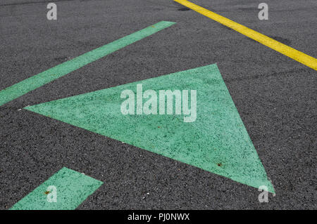 markings on tarmac seen on a flight field of Toulouse airport, France Stock Photo