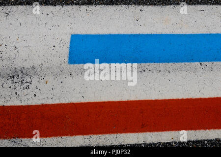 markings on tarmac seen on a flight field of Toulouse airport, France Stock Photo