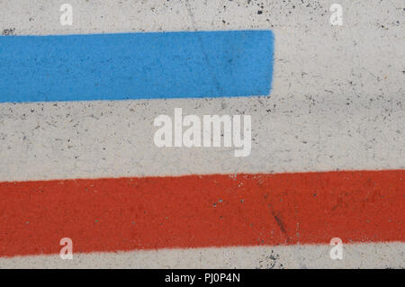 markings on tarmac seen on a flight field of Toulouse airport, France Stock Photo