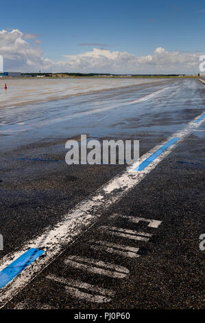 markings on tarmac seen on a flight field of Toulouse airport, France Stock Photo