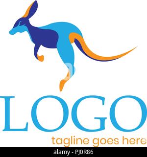A beautiful kangaroo logo for your need. Stock Vector