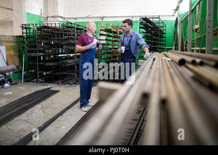 Talking engineers Stock Photo