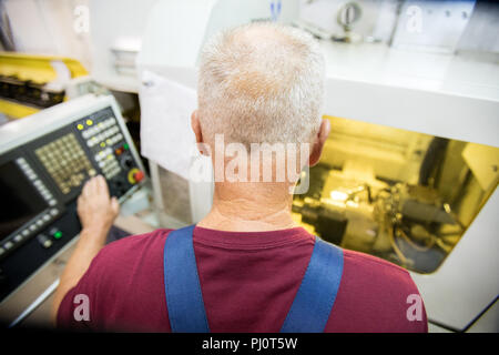 Senior engineer at work Stock Photo