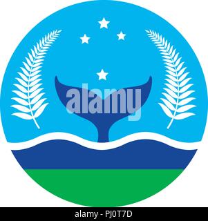 Whale tail vector icon Stock Vector