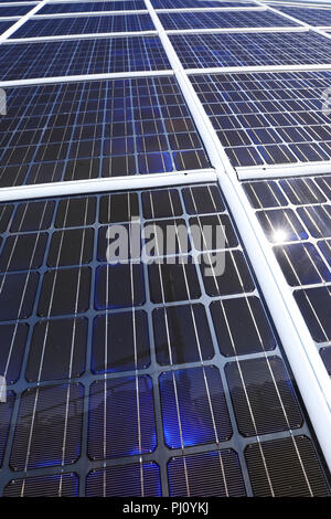 Rooftop Cell Array Rooftop with solar photovoltaik system Stock Photo - Alamy