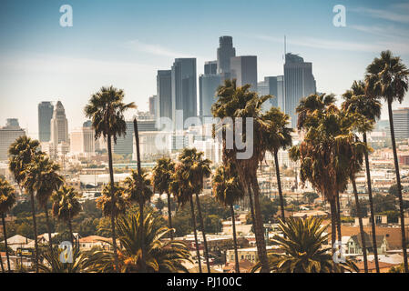 Aerial view of Downtown Los Angeles Stock Photo