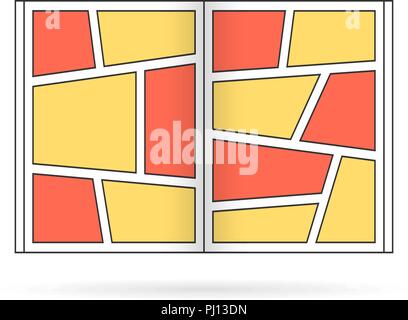 simple comic book logo with shadow Stock Vector