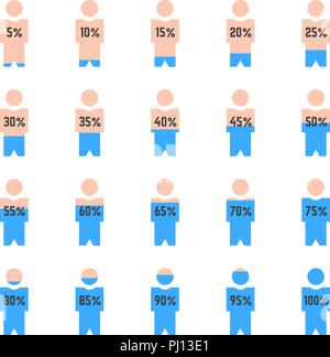 simple infographics details like percentage people Stock Vector