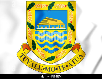 3D Tuvalu coat of arms. 3D Illustration. Stock Photo