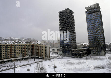 The twin towers Momo and Uzeir in Sarajevo Stock Photo - Alamy