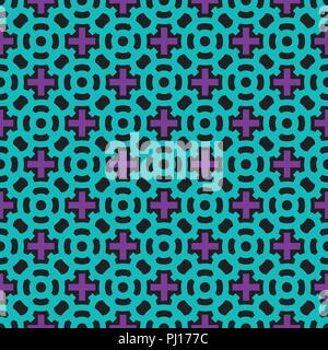 Seamless pattern. Vector cross color pattern Isolated on black background. Kids design. Stock Vector