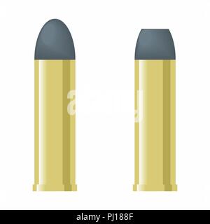 Colorful illustration of isolated bullets on white background Stock Vector