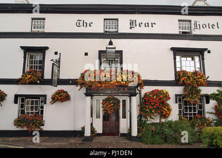 The Bear Hotel  at Crickhowell, Wales, UK Stock Photo