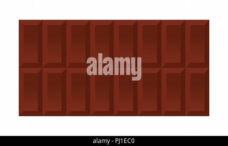 Illustration of an isolated chocolate bar on white background Stock Vector