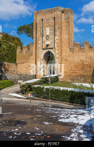 Albornoz fortress, now public garden, Orvieto, Umbria, Italy Stock Photo
