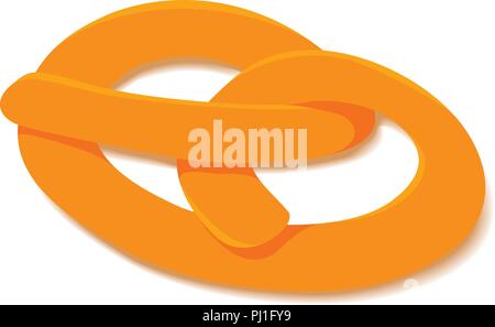 Pretzel german icon, isometric style Stock Vector
