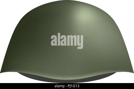 Old war helmet mockup, realistic style Stock Vector