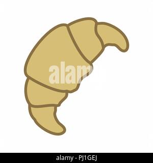 A colorful croissant illustration on white background Stock Vector