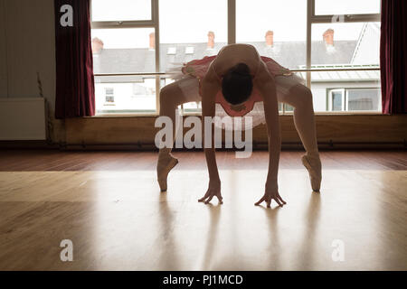 Ballerina practicing ballet dance Stock Photo