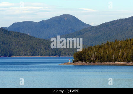 Pacific Coastline, Queen Charlotte Sound, British Columbia, Canada Stock Photo