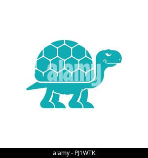 Turtle cartoon style icon sign. tortoise Vector illustration. Stock Vector