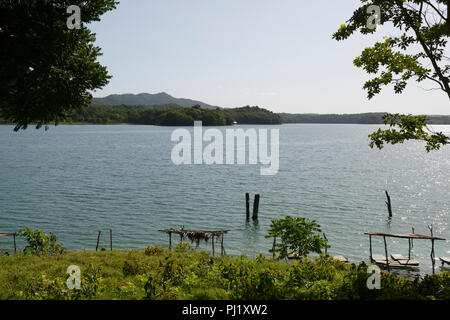 Laguna Salpeten Macanche, Guatemala, Peten Province Stock Photo