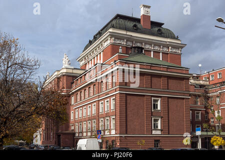 SOFIA, BULGARIA - NOVEMBER 12, 2017: National Theatre Ivan Vazov in Sofia, Bulgaria Stock Photo