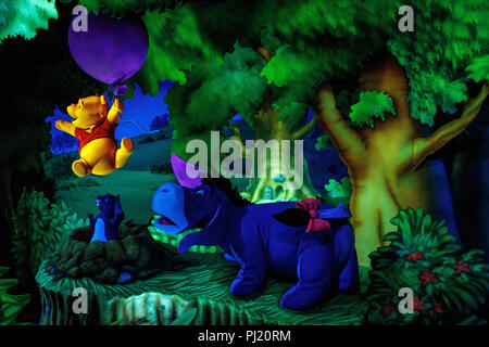 Display on The Many Adventures of Winnie the Pooh, Disneyland, Anaheim, California, United States of America Stock Photo