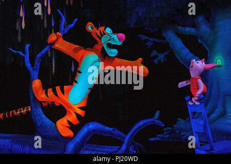 Display on The Many Adventures of Winnie the Pooh, Disneyland, Anaheim, California, United States of America Stock Photo