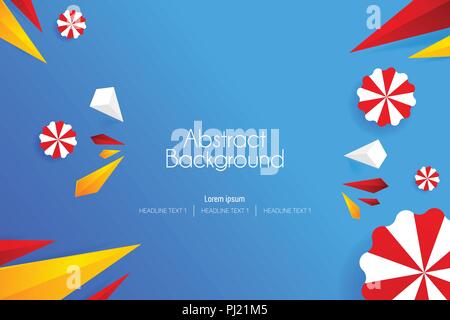 3d Abstract Background funky art vector illustrations Stock Vector