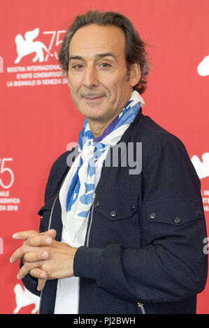 Venice, Italien. 02nd Sep, 2018. Alexandre Desplat during the 'The Sisters Brothers' photocall at the 75th Venice International Film Festival at the Palazzo del Casino on September 02, 2018 in Venice, Italy | Verwendung weltweit Credit: dpa/Alamy Live News Stock Photo
