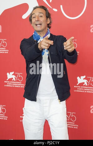 Venice, Italien. 02nd Sep, 2018. Alexandre Desplat during the 'The Sisters Brothers' photocall at the 75th Venice International Film Festival at the Palazzo del Casino on September 02, 2018 in Venice, Italy | Verwendung weltweit Credit: dpa/Alamy Live News Stock Photo