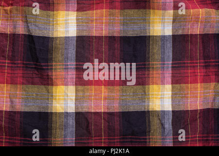 Textile background crumpled in the box, cowboy style Stock Photo