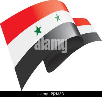 Syria flag, vector illustration on a white background Stock Vector