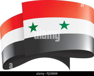 Syria flag, vector illustration on a white background Stock Vector