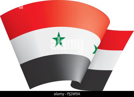 Syria flag, vector illustration on a white background Stock Vector