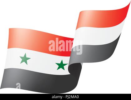 Syria flag, vector illustration on a white background Stock Vector