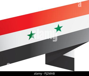 Syria flag, vector illustration on a white background Stock Vector