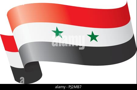 Syria flag, vector illustration on a white background Stock Vector