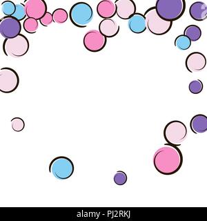 Heart dots frame with pop art confetti background. Stock Vector