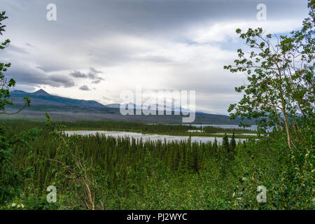 Views Along The Alaska HIghway, Yukon, Canada Stock Photo