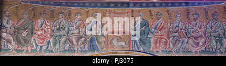 Pentecost mosaic (12th century), Abbey of Santa Maria di Grottaferrata, Lazio, Italy Stock Photo