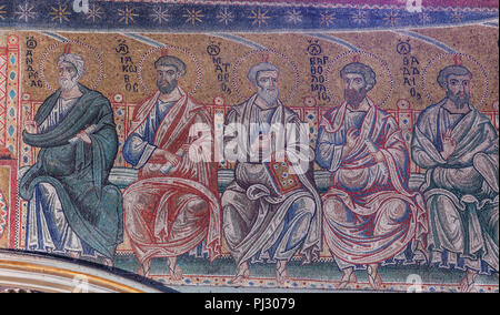 Pentecost mosaic (12th century), Abbey of Santa Maria di Grottaferrata, Lazio, Italy Stock Photo