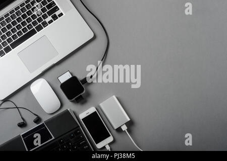 A place for text near special gadgets Stock Photo