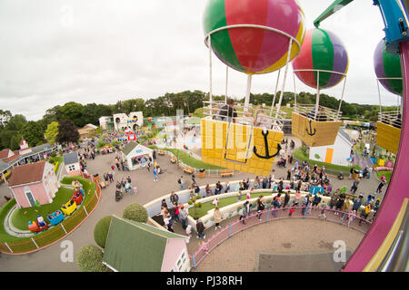 Peppa Pig's big balloon ride, Peppa pig world, Paultons Park , Romsey, Hampshire, England, United Kingdom. Stock Photo