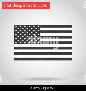 American National official political flag. icon flat design. vec Stock Vector
