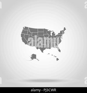 US states of America Stock Vector