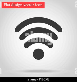 Icon flat design Internet Wi fi symbol. vector illustration Web  Stock Vector